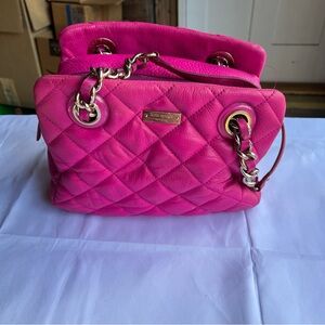 Kate Spade pink quilted bag (has signs of wear)